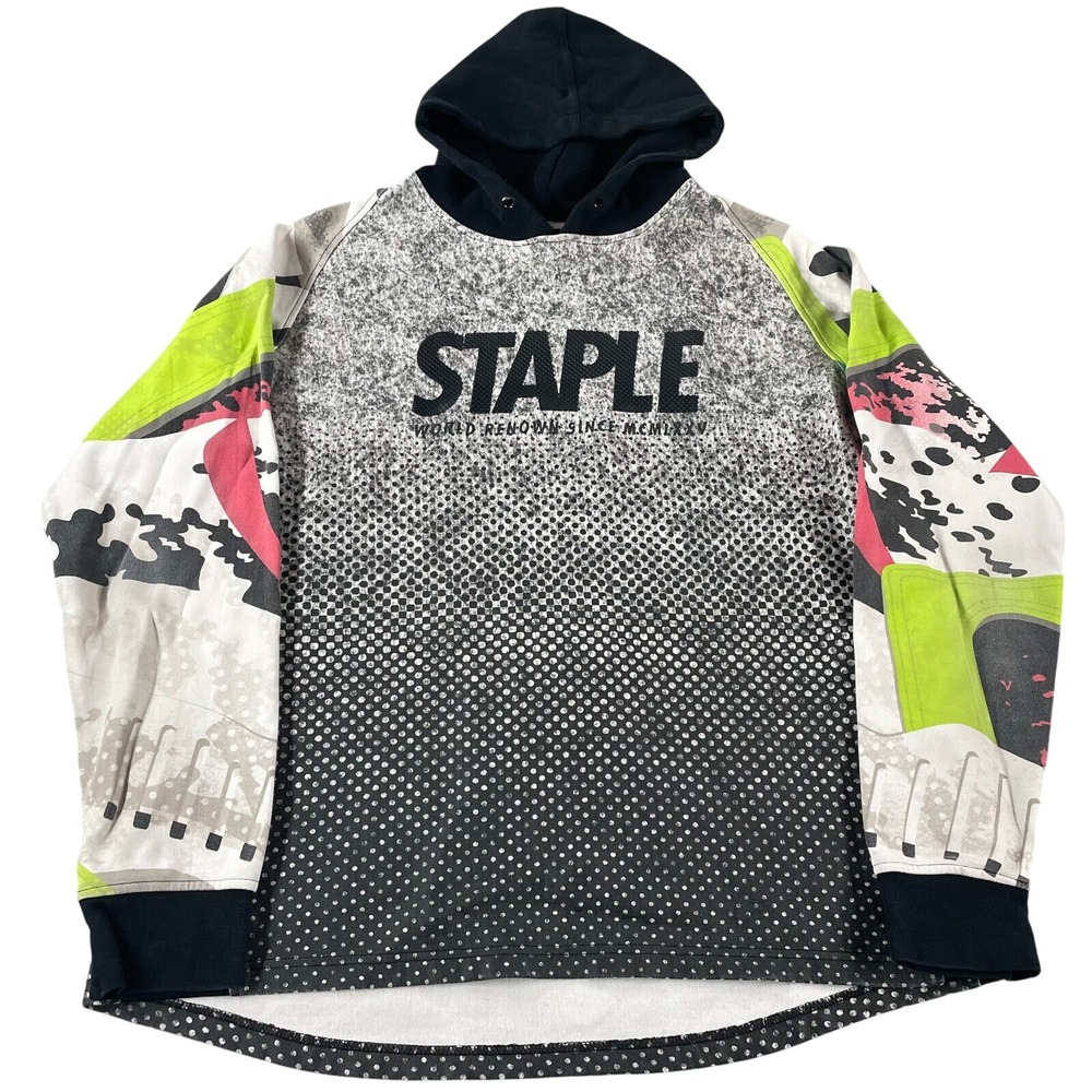 Staple Pigeon World Renown Graphic‎ Hoodie Mens L Multicolor Streetwear Pullover